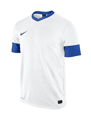 Nike Laser Clearance Football Shirt White/Royal NI-21 - Teamwear Sale