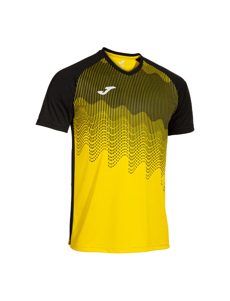 Joma Clearance Tiger VI SS Football Shirt - Yellow/Black CL500