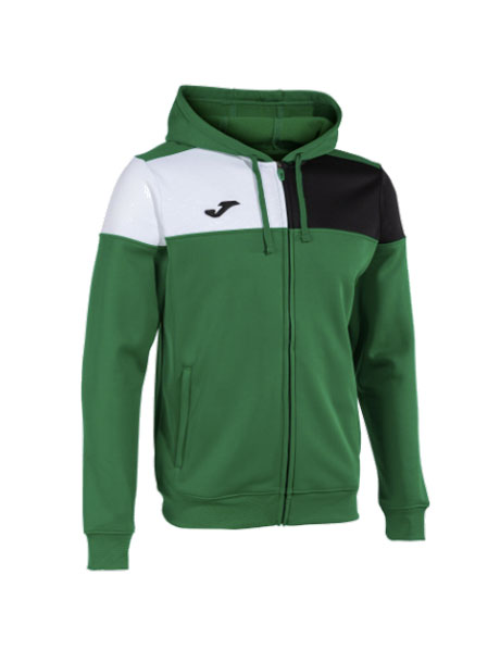 Joma Clearance Crew V Zip-Up Hoodie Green/Black CL125