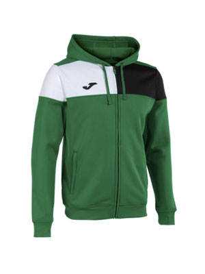 Joma Clearance Crew V Zip-Up Hoodie Green/Black CL125