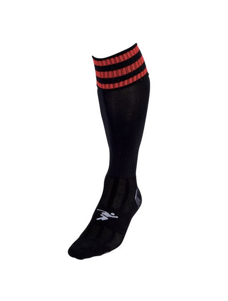 Precision Clearance Pro 3 Stripe Socks Black/Red CL202