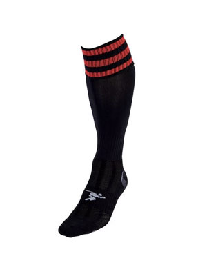 Precision Clearance Pro 3 Stripe Socks Black/Red CL202