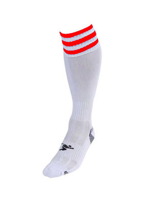 Precision Clearance Pro 3 Stripe Socks White/Red