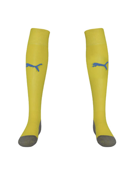 Puma Clearance Kneehigh Socks Cyber Yellow/Electric Blue CL101