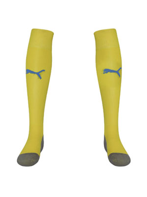 Puma Clearance Kneehigh Socks Cyber Yellow/Electric Blue CL101