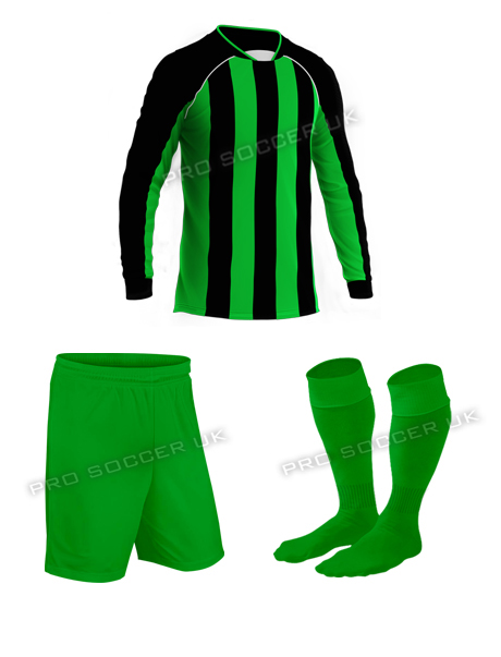 Team Green/Black Football Kits