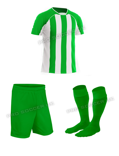 Team Green/White Short Sleeve Football Kits